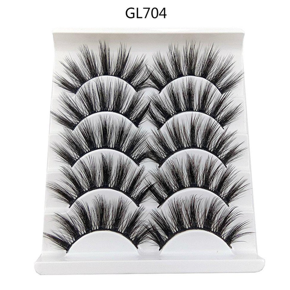 5 pairs faux mink eyelashes